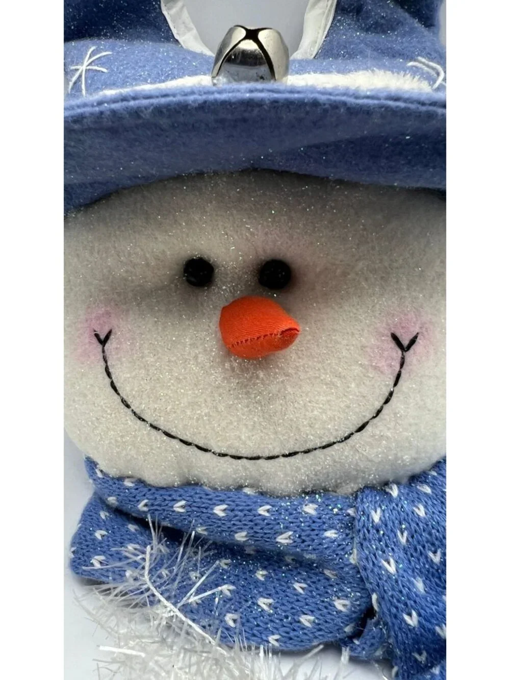 Plush Snowman Holiday Décor With Blue Hat & Scarf